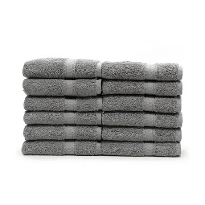 Linum Home Textiles Sinemis Terry 12-pc. Quick Dry Washcloth In Gray