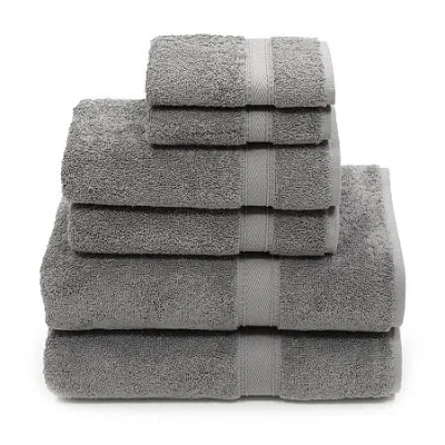 Linum Home Textiles Sinemis Terry 6-pc. Quick Dry Bath Towel Set In Gray