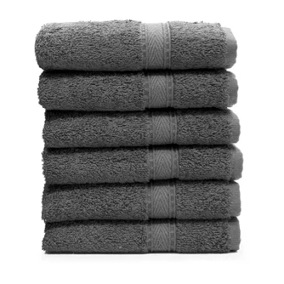 Linum Home Textiles Sinemis Terry 6-pc. Quick Dry Washcloth In Gray