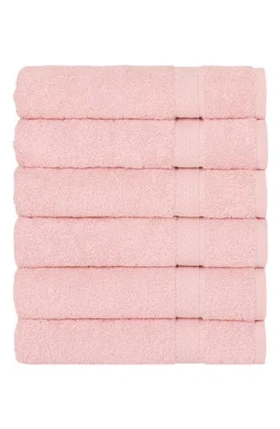 Linum Home Textiles Sinemis Terry Hand Towels In Pink