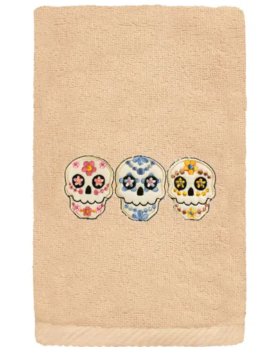 Linum Home Textiles Skulls Turkish Cotton Hand Towel In Sand