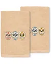 Linum Home Textiles Skulls Turkish Cotton Hand Towel In Sand