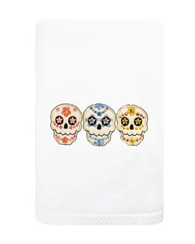 Linum Home Textiles Skulls Turkish Cotton Hand Towel In White