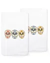 Linum Home Textiles Skulls Turkish Cotton Hand Towel In White