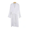 Linum Home Textiles Smyrna Hotel Luxery Unisex Adult Terry Cloth Long Sleeve Knee Length Robe In White