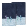 Linum Home Textiles Sofia 2-pc. Embellished Animal Bath Towel In Blue
