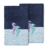 Linum Home Textiles Sofia 2-pc. Embellished Hand Towel In Blue
