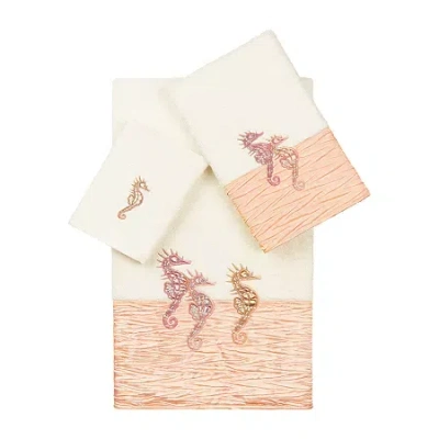 Linum Home Textiles Sofia Embellished 3-pc. Bath Towel Set In Sand