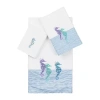 Linum Home Textiles Sofia Embellished 3-pc. Bath Towel Set In White