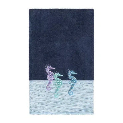 Linum Home Textiles Sofia Embellished Embellished Animal Bath Towel In Blue