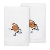 Linum Home Textiles Sports 2-pc. Embellished Hand Towel In White