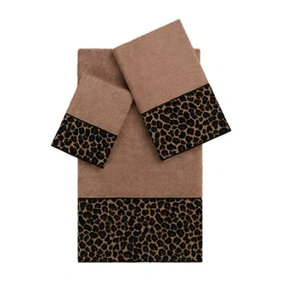 Linum Home Textiles Spots Embellished 3-pc. Bath Towel Set In Brown