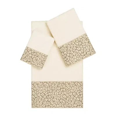 Linum Home Textiles Spots Embellished 3-pc. Bath Towel Set In Sand