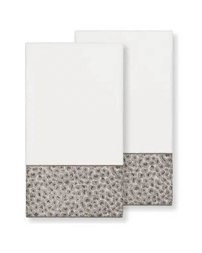 Linum Home Textiles Spots Turkish Cotton 2pc Embellished Bath Towel Set