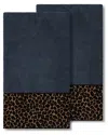 Linum Home Textiles Spots Turkish Cotton 2pc Embellished Bath Towel Set