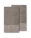 Linum Home Textiles Spots Turkish Cotton 2pc Embellished Bath Towel Set