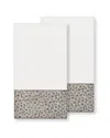 Linum Home Textiles Spots Turkish Cotton 2pc Embellished Bath Towel Set