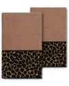 Linum Home Textiles Spots Turkish Cotton 2pc Embellished Hand Towel Set
