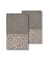 Linum Home Textiles Spots Turkish Cotton 2pc Embellished Hand Towel Set