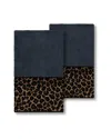 Linum Home Textiles Spots Turkish Cotton 2pc Embellished Hand Towel Set