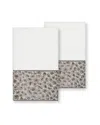 Linum Home Textiles Spots Turkish Cotton 2pc Embellished Hand Towel Set