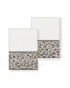 Linum Home Textiles Spots Turkish Cotton 2pc Embellished Washcloth Set