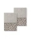 Linum Home Textiles Spots Turkish Cotton 2pc Embellished Washcloth Set