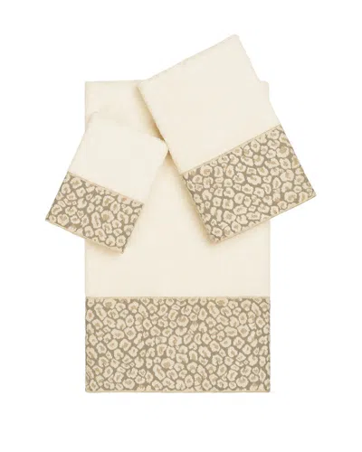 Linum Home Textiles Spots Turkish Cotton 3pc Embellished Towel Set