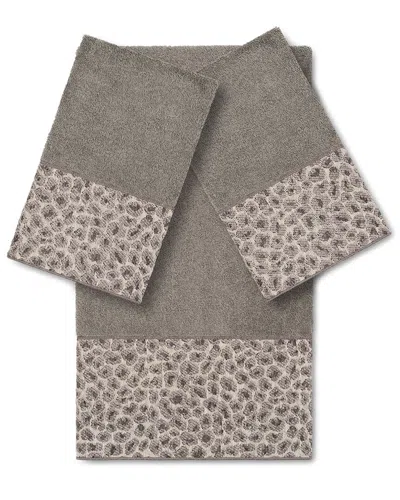 LINUM HOME TEXTILES LINUM HOME TEXTILES SPOTS TURKISH COTTON 3PC EMBELLISHED TOWEL SET