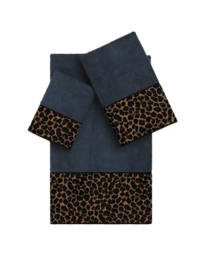 LINUM HOME TEXTILES LINUM HOME TEXTILES SPOTS TURKISH COTTON 3PC EMBELLISHED TOWEL SET