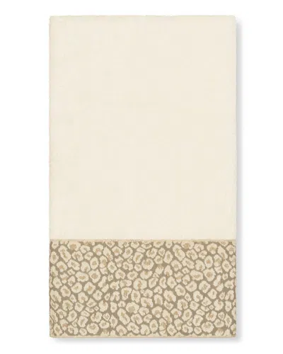 Linum Home Textiles Spots Turkish Cotton Embellished Bath Towel In Neutral