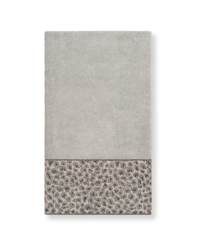 Linum Home Textiles Spots Turkish Cotton Embellished Bath Towel In Blue