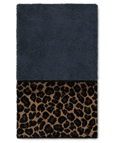 Linum Home Textiles Spots Turkish Cotton Embellished Hand Towel In Blue
