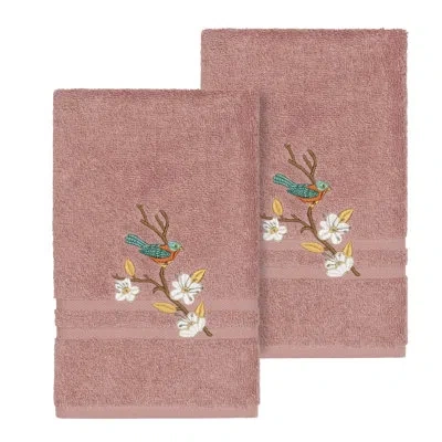 Linum Home Textiles Spring Time Turkish Cotton Hand Towel In Tea Rose