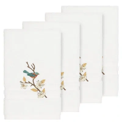 Linum Home Textiles Spring Time Turkish Cotton Hand Towel In White