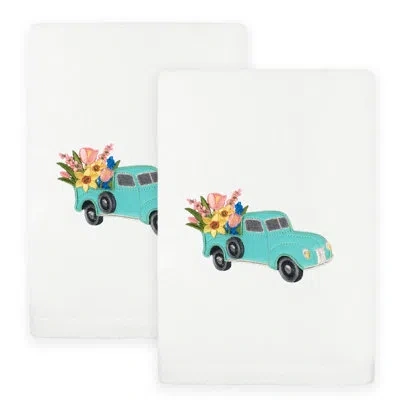 Linum Home Textiles Spring Truck Turkish Cotton Hand Towel In White