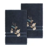 Linum Home Textiles Springtime 2-pc. Embellished Hand Towel In Blue
