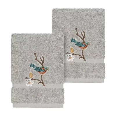 LINUM HOME TEXTILES SPRINGTIME 2-PC. EMBELLISHED WASHCLOTH