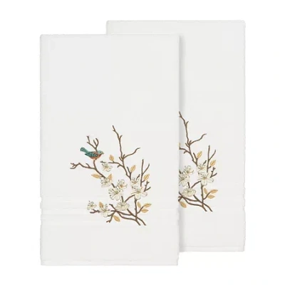 Linum Home Textiles Springtime Embellished 2-pc. Bath Towel Set In White