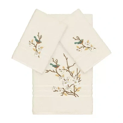 Linum Home Textiles Springtime Embellished 3-pc. Bath Towel Set In Neutral