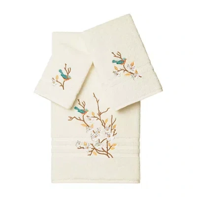 Linum Home Textiles Springtime Embellished 3-pc. Bath Towel Set In Neutral
