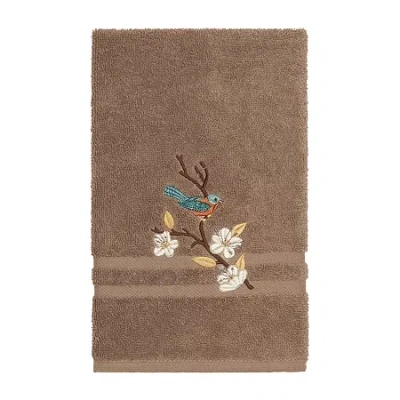 Linum Home Textiles Springtime Embellished Hand Towel In Brown