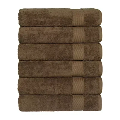 Linum Home Textiles Starlight Terry 6-pc. Quick Dry Bath Towel In Brown