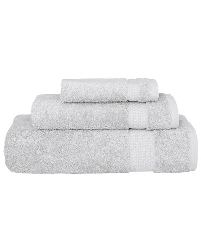 Linum Home Textiles Starlight Turkish Cotton Terry 3pc Towel Set In Grey
