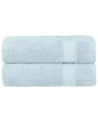 Linum Home Textiles Starlight Turkish Cotton Terry Bath Towels Set In Blue