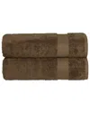 Linum Home Textiles Starlight Turkish Cotton Terry Bath Towels Set In Brown