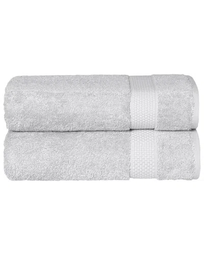 Linum Home Textiles Starlight Turkish Cotton Terry Bath Towels Set In Grey