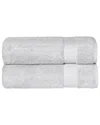 Linum Home Textiles Starlight Turkish Cotton Terry Bath Towels Set In Grey