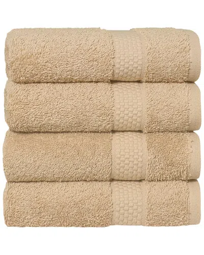 Linum Home Textiles Starlight Turkish Cotton Terry Hand Towels Set In Grey
