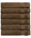 Linum Home Textiles Starlight Turkish Cotton Terry Washcloths Set In Brown